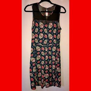 HOT TOPIC SUGAR SKULL DRESS L